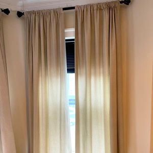 8 Neutral Gingham Curtains